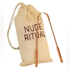 Ayurvedic 100% Pure Copper Tongue Scraper with Travel Pouch